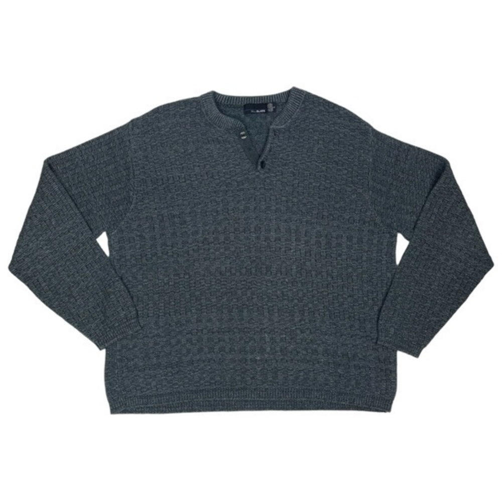 VTG‎ Bill Blass Knit Henley Sweater NICE